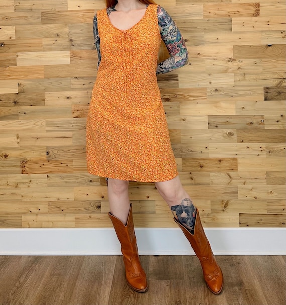 Vintage Floral Print Light Summer Sleeveless Mini Dress