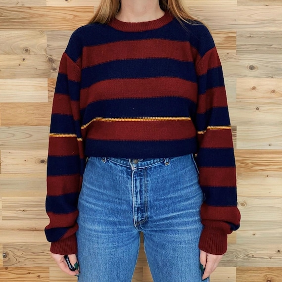 70's Striped Pullover Knit Sweater