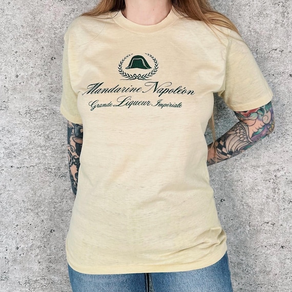 70's Vintage Mandarine Napoleon Grande Liqueur Imperiale Tee Shirt T-Shirt