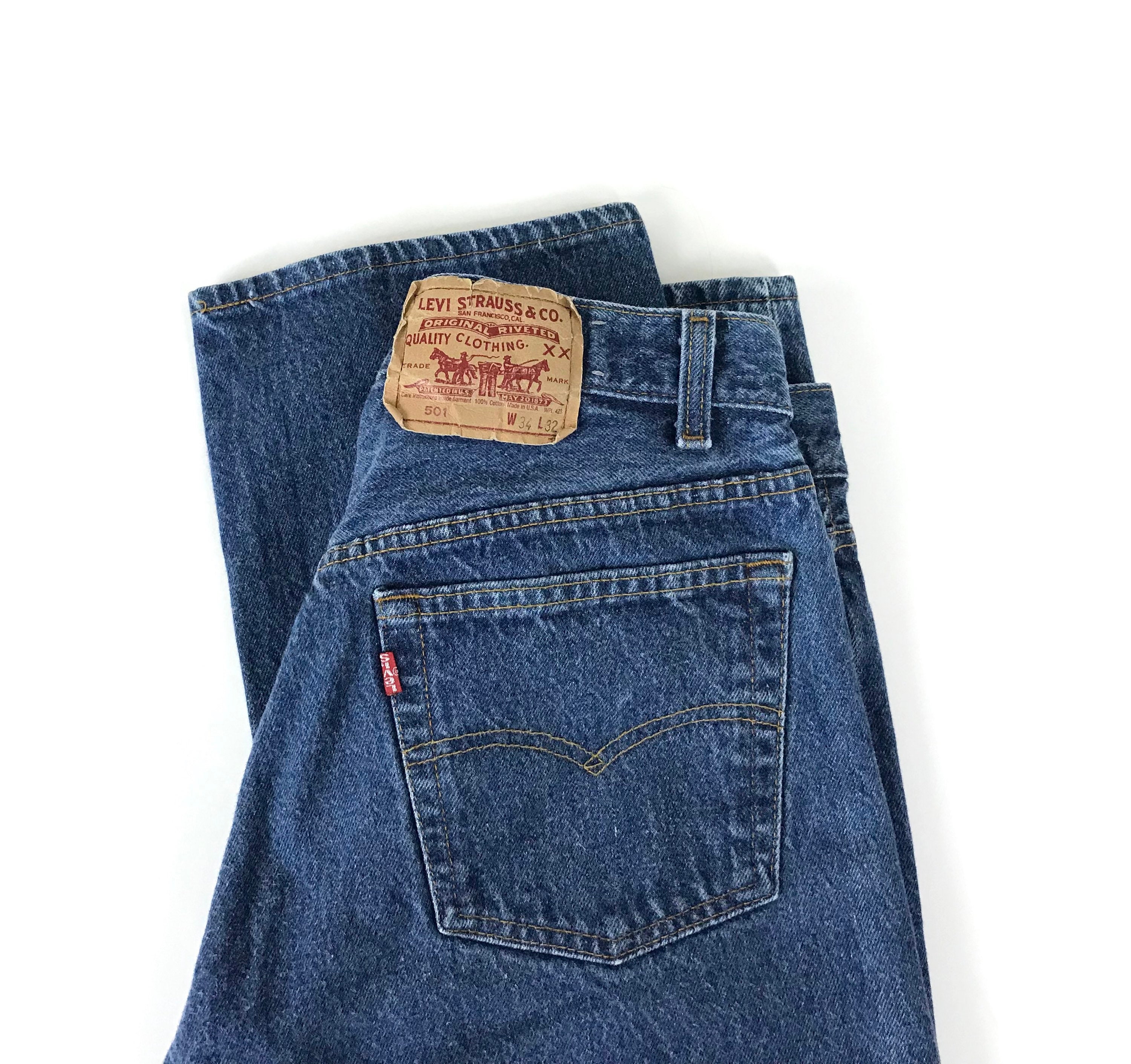 Jeans Levi's Peints à La Main - Taille 31 - Coupe Droite - Parfait état