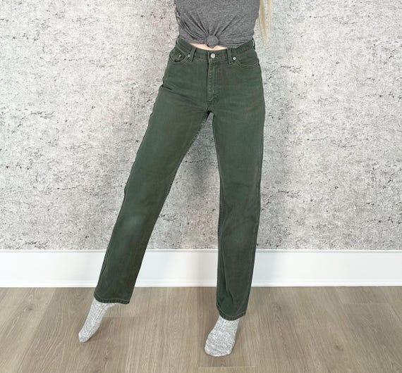 Faded Glory 90's Green Denim Vintage High Rise Jeans / Size 27