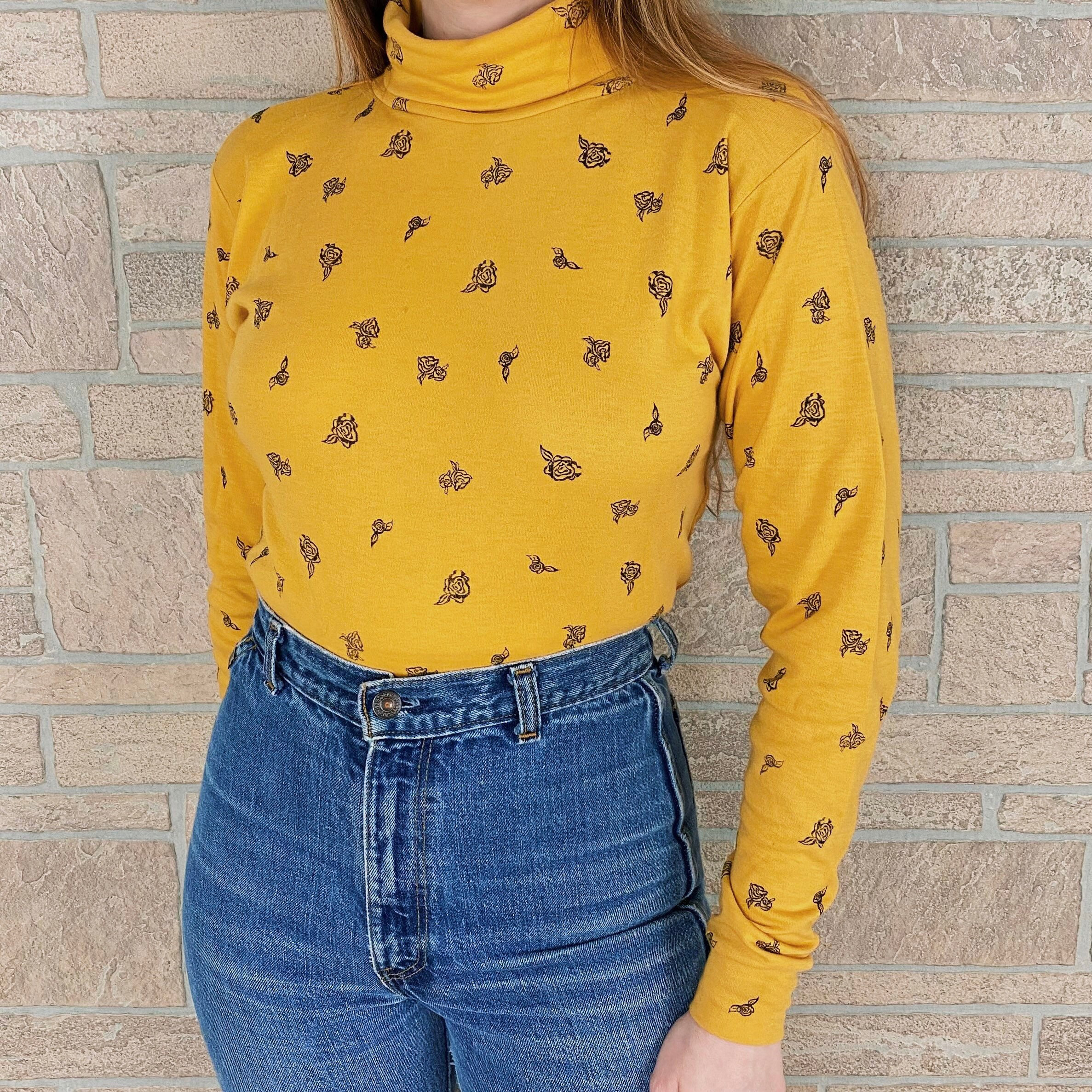 Floral Turtleneck - Etsy