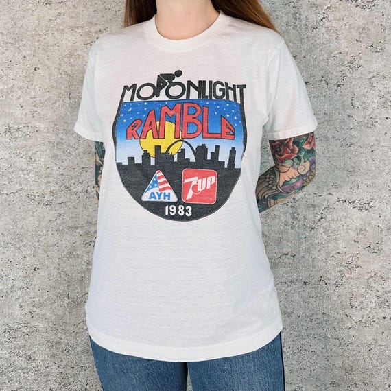 1983 Moonlight Ramble St. Louis Bike Ride Tee Shirt T-Shirt