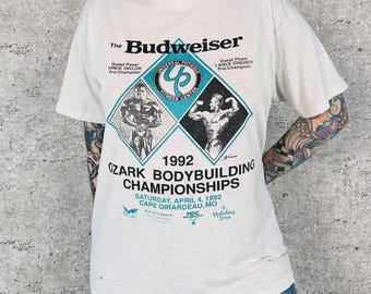 1992 Budweiser Ozark Bodybuilding Championship Vintage Tee Shirt T-Shirt
