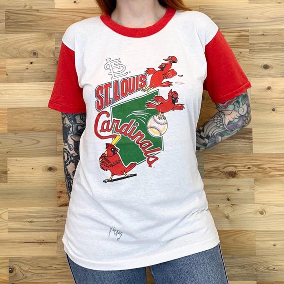 Vintage St. Louis Cardinals MLB Baseball Team Retro Signed Tee Shirt T-Shirt