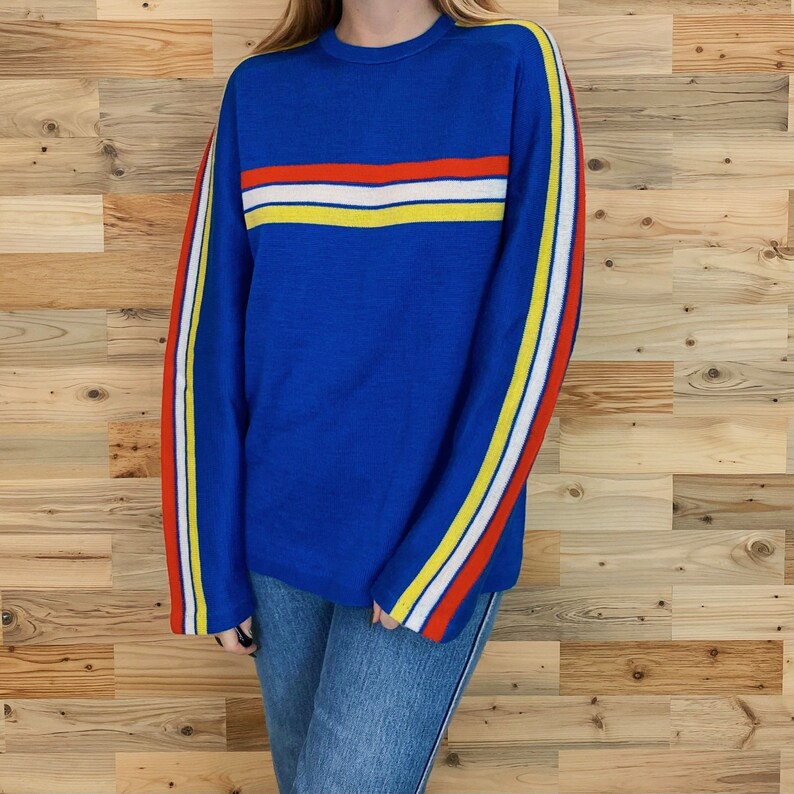 60's Sears King's Road Striped Knit Sweater Top image 4