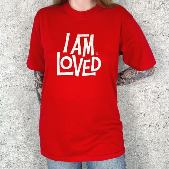 80's True Vintage Original I Am Loved Promo Tee Shirt T-Shirt
