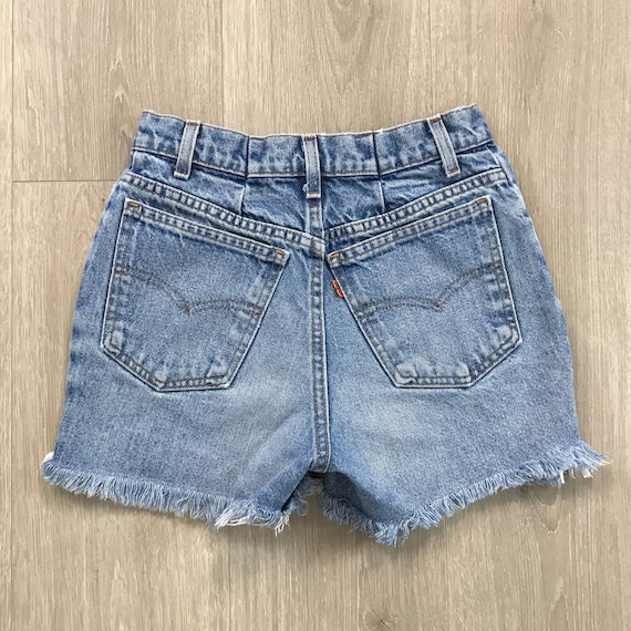 Levi's 705 Orange Tab Vintage Cut Off Jean Shorts / Size 23