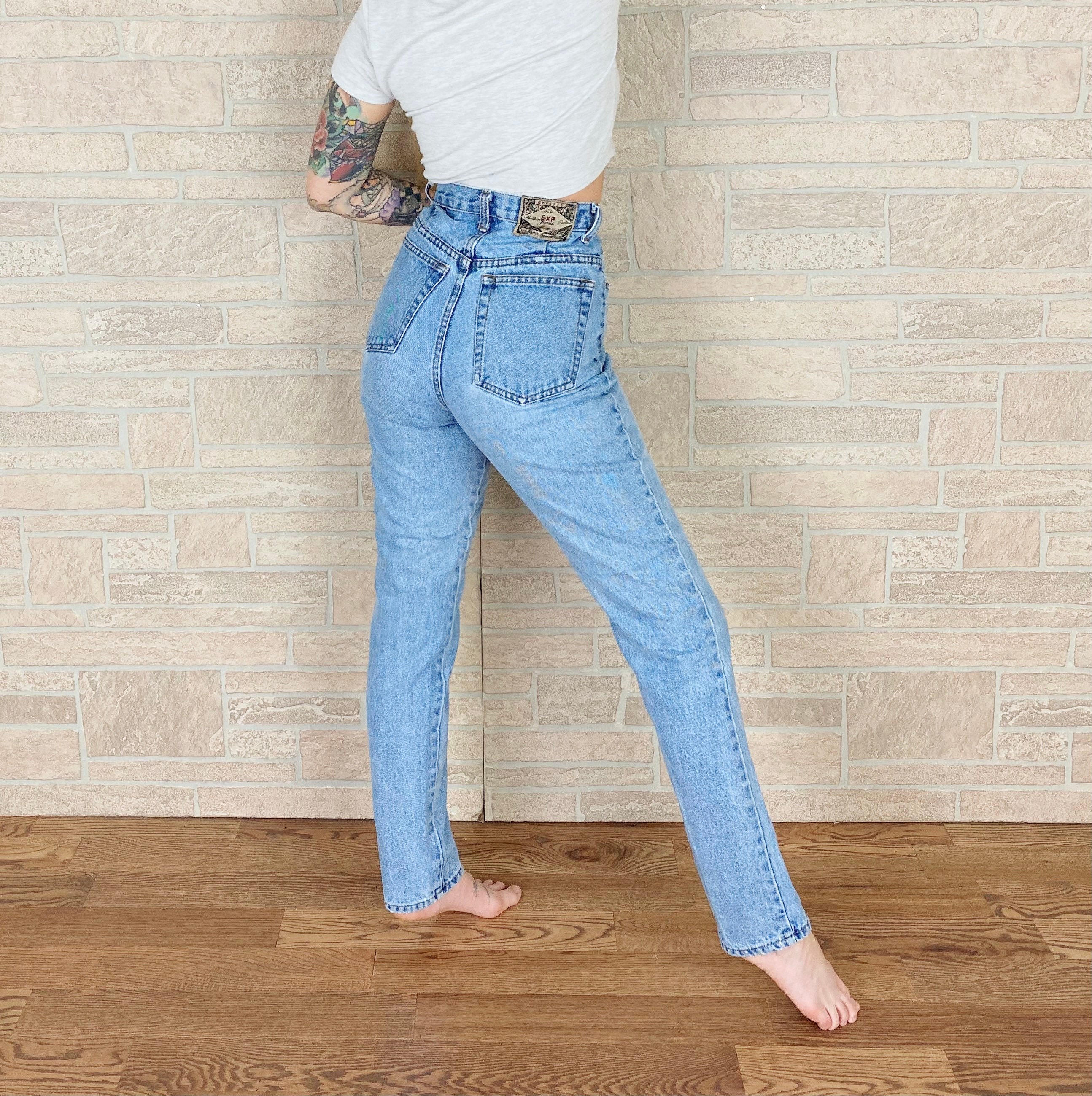90's Express High Waisted Jeans / Size 26 27