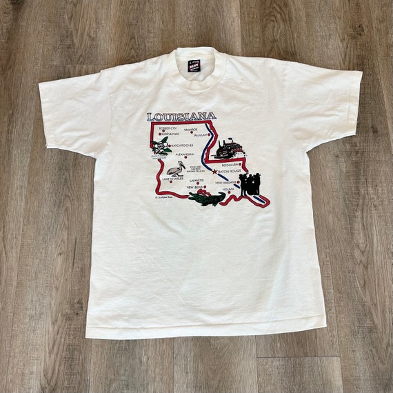 90's Vintage Louisiana Travel Souvenir Tee Shirt … - image 3