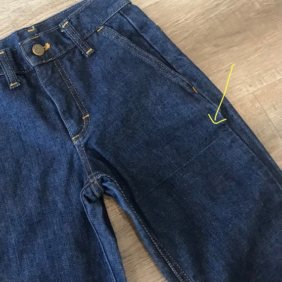 70's LEE Vintage Bell Bottom Jeans / Size 21 XXS - image 8