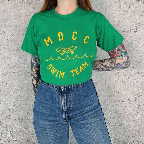 Vintage Retro MDCC Swim Team Tee Shirt T-Shirt