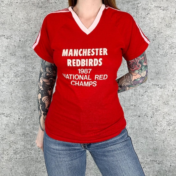 1987 Manchester Redbirds National Champs Tee Shirt T-Shirt