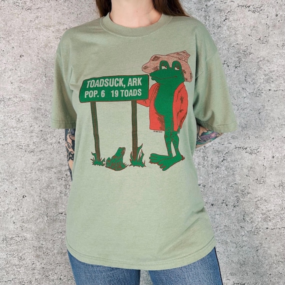 90's Funny Vintage Toadsuck Arkansas Tee Shirt T-Shirt