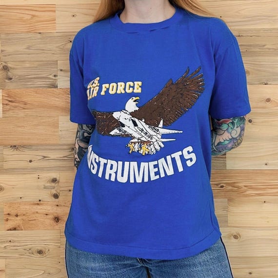 80's Vintage U.S. Air Force Instruments Eagle Tee Shirt T-Shirt