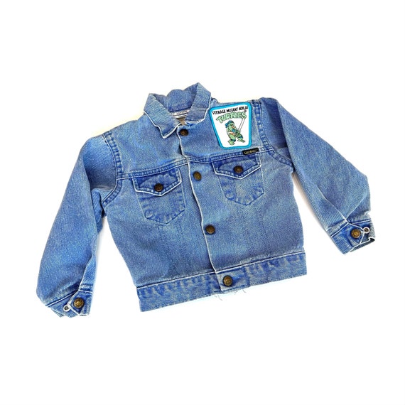 80's OshKosh B'Gosh Vintage Denim Jacket with TMNT Patch / Toddler