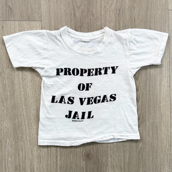 70's Property Of Las Vegas Jail Funny Vintage Tee Shirt T-Shirt / Youth Toddler