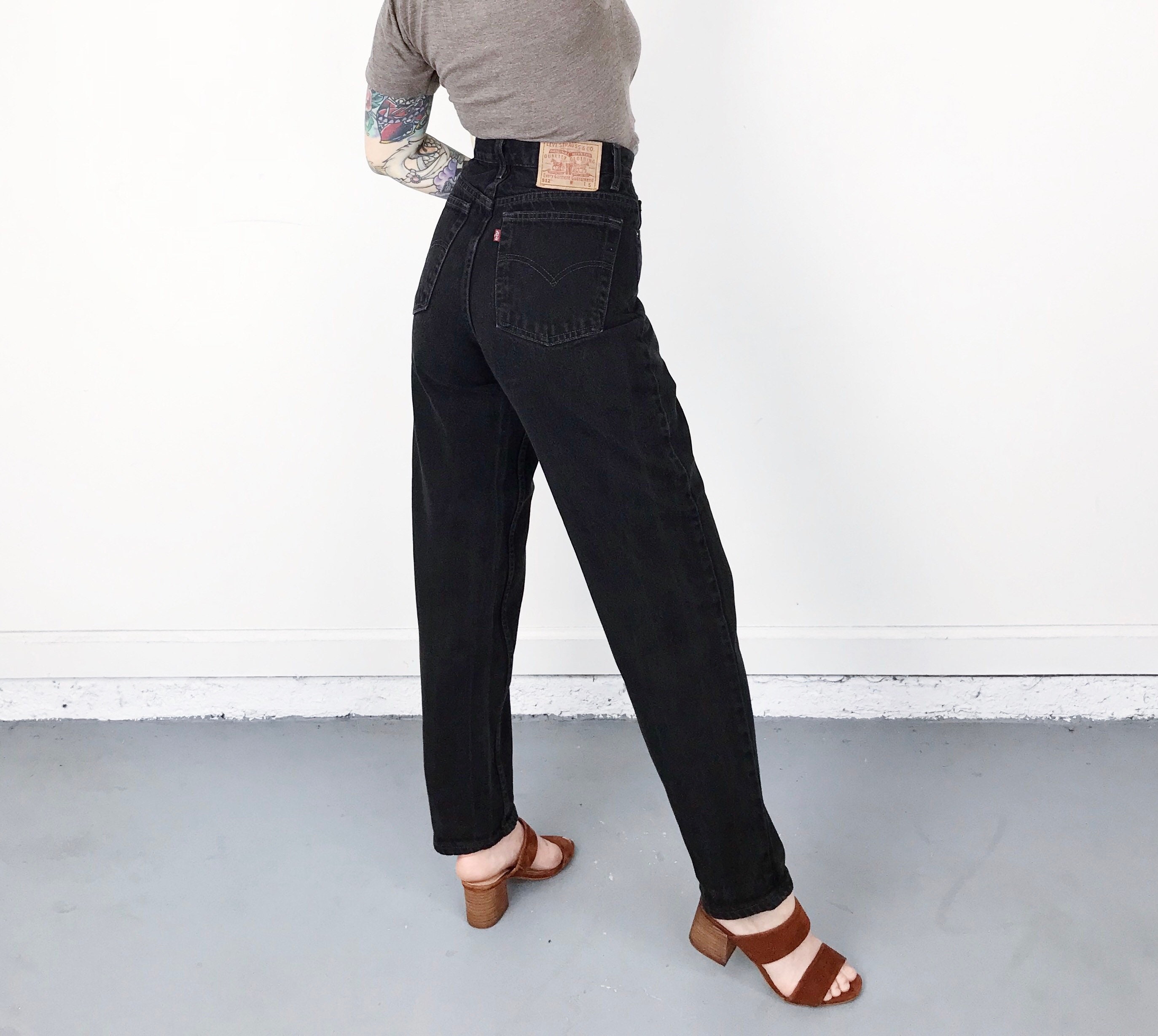 levi's 512 black stretch