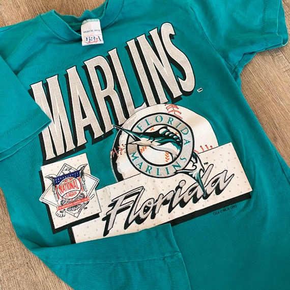Vintage Florida Marlins MLB Baseball Tee Shirt T-… - image 5