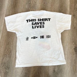 Live Aid This Shirt Saves Lives Vintage 1985 Concert Tee Shirt image 6