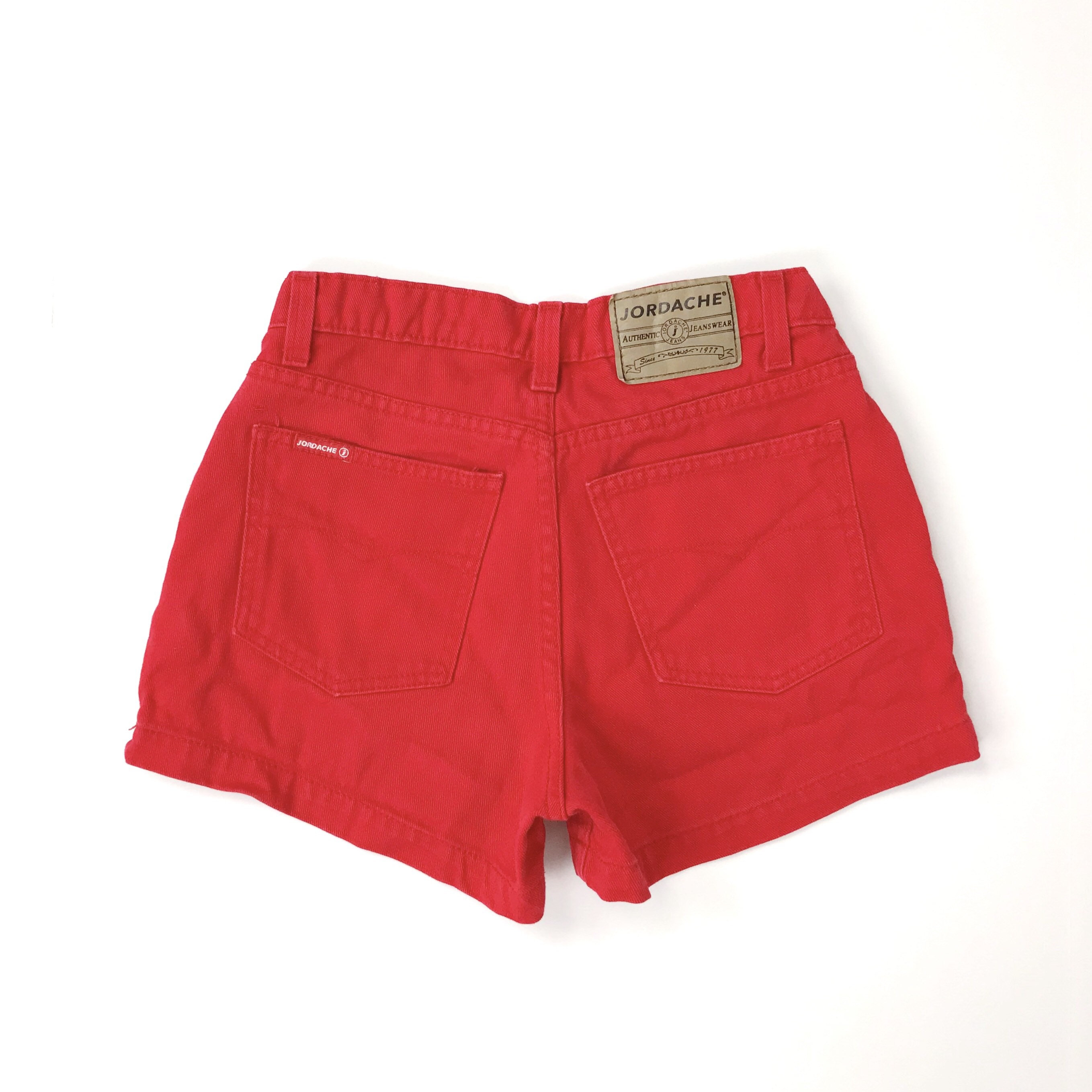 Jordache Red Denim Shorts / Size 25 26