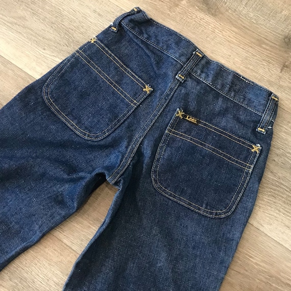 70's LEE Vintage Bell Bottom Jeans / Size 21 XXS - image 2