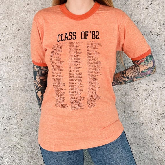 Class of '82 Soft Vintage School Ringer Tee Shirt T-Shirt