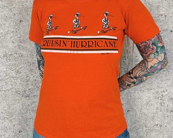 Camiseta vintage de los 80 de los Hurricanes de la Universidad de Miami
