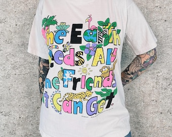 Vintage Friends Of The Earth Environmental Tee Shirt T-Shirt