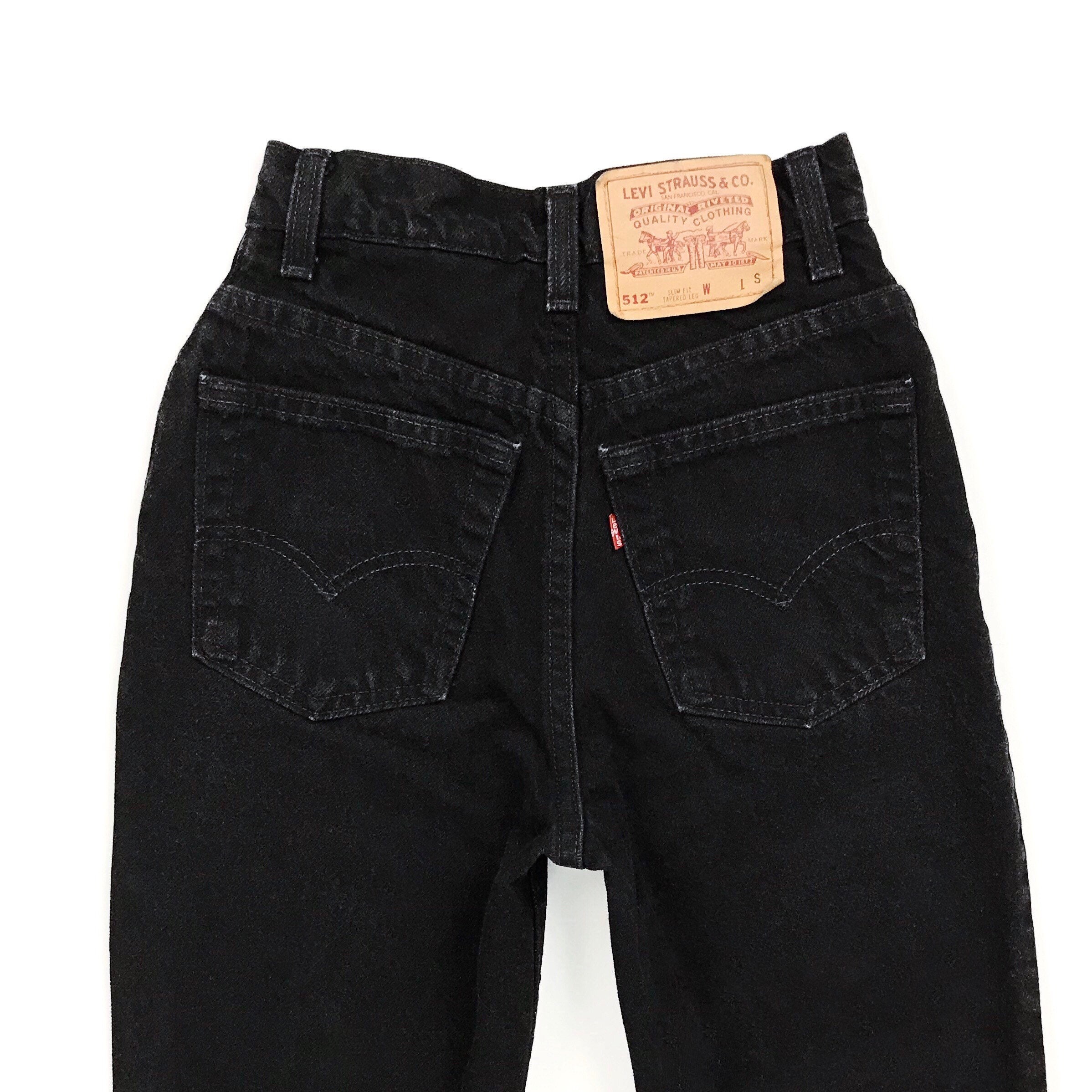 XXS Levi's 512 Black Jeans / Size 22 23