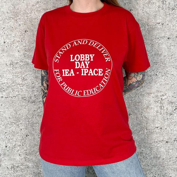 80's Vintage Illinois Public Education IEA-IPACE Political Tee Shirt T-Shirt