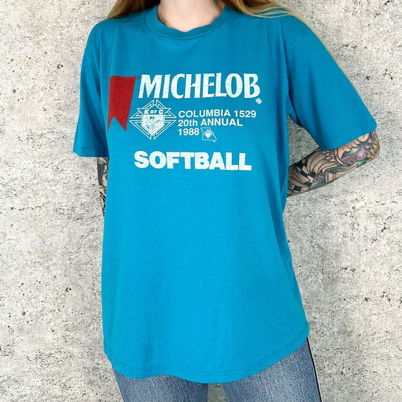 1988 Michelob Beer Softball Tournament Vintage Tee Shirt T-Shirt