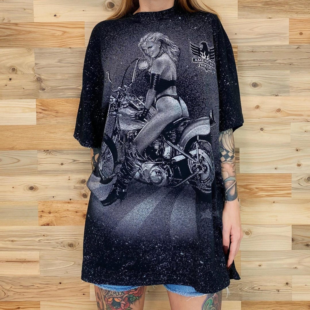 90'sヴィンテージ 3D EMBLEM AMERIKAN BIKER Tシャツ Vintage 90s 3D Emblem Harley Davidson American Legend T