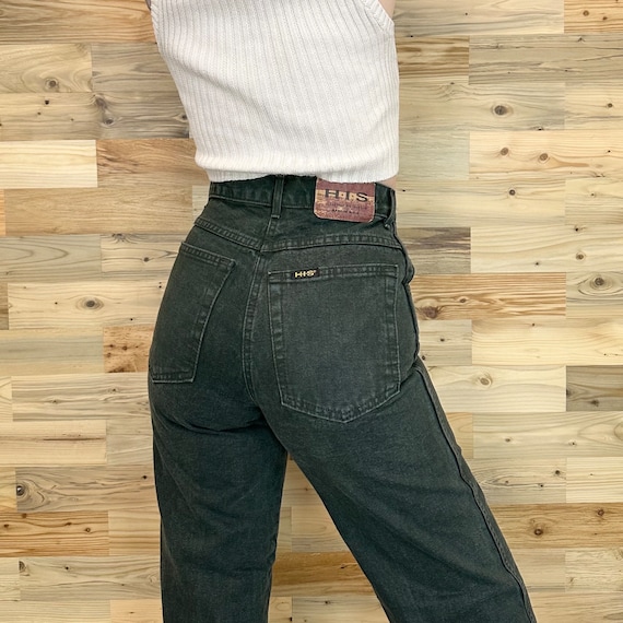 Vintage H.I.S. Dark Green 90's Jeans / Size 26 - image 1