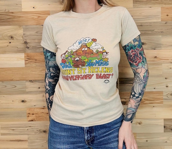 80s Vintage Mount St. Helens Tee Shirt T-Shirt