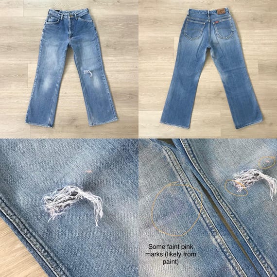 Lee Riders Vintage 1970's Flare Jeans / Size 24 - image 7