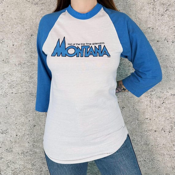 Montana Last Of The Big Time Splendors Vintage 81 Raglan Tee Shirt T-Shirt