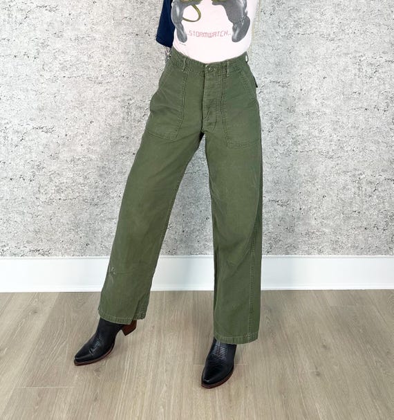 Vintage OG-107 Fatigues Army Green Military Pants / Size 27