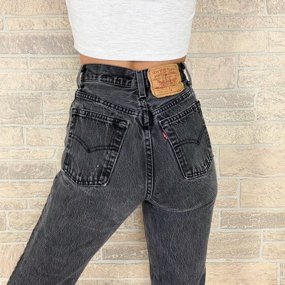 Levi's 501 Faded Black Jeans / Size 23