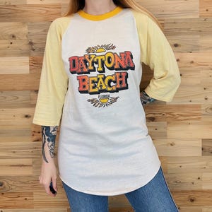 70er Vintage Daytona Beach Florida Retro Raglan T Shirt T-Shirt