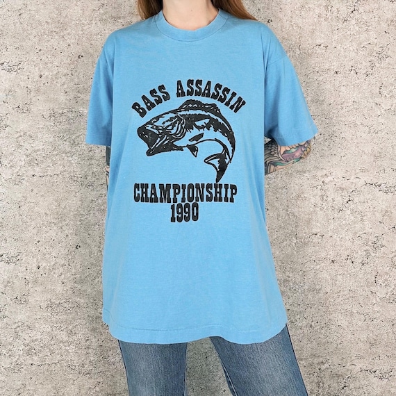 90's Vintage Bass Assassin Fishing Championship Tee Shirt T-Shirt