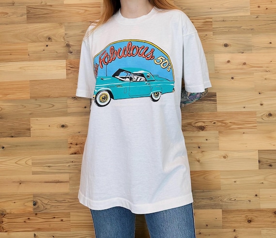 Vintage Ford Thunderbird The Fabulous 50's Vintage Antique Car Tee Shirt T-Shirt
