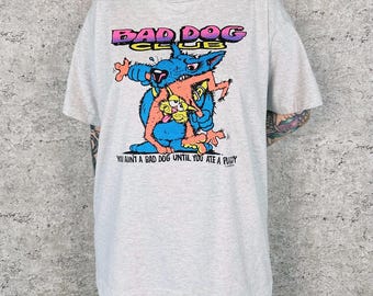 Bad Dog Club RARE Funny Vintage 90's Raunchy Tee Shirt T-Shirt