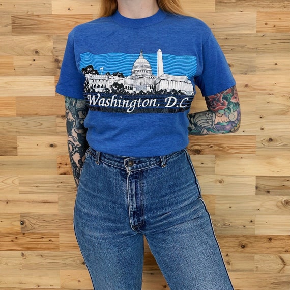 70's Paper Thin Soft Washington DC Vintage Travel Tee Shirt T-Shirt