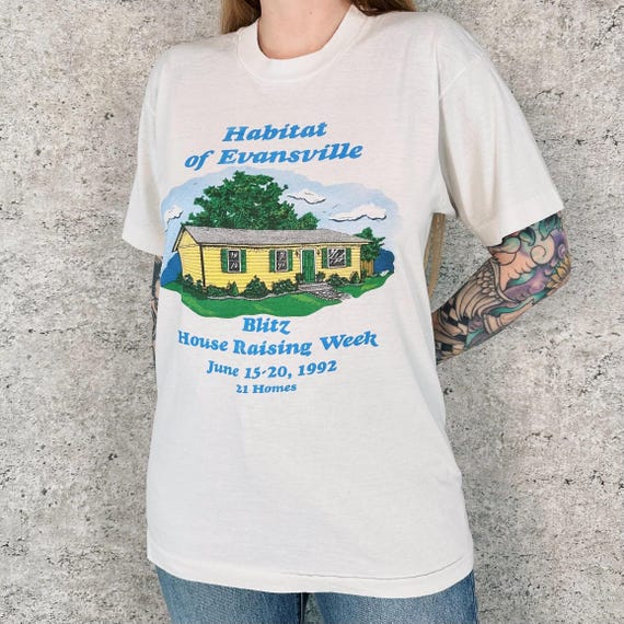 Habitat for Humanity of Evansville Vintage 1992 Soft Tee Shirt T-Shirt