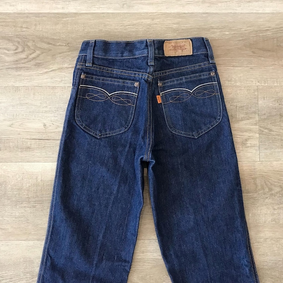 70's Levi's Orange Tab Vintage 914 Student Boot Cut Jeans / Size 21 22 XXS