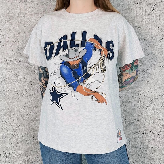 Dallas Cowboys Football Vintage Breakthrough Print Tee Shirt T-Shirt
