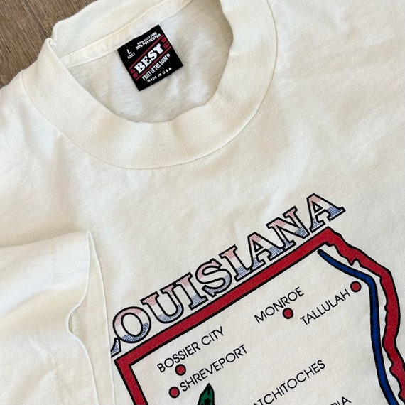 90's Vintage Louisiana Travel Souvenir Tee Shirt … - image 5