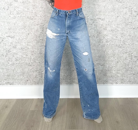 Wrangler Distressed Workwear Vintage Western Jeans / Size 33 34
