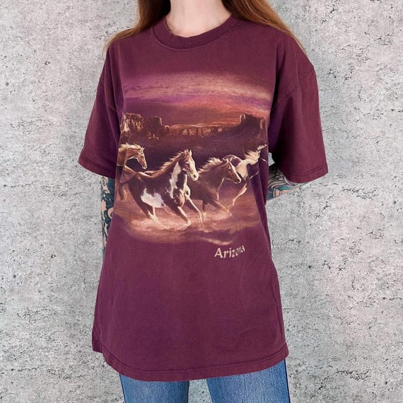 Arizona Wild Horses Vintage Destination Travel Tee Shirt T-Shirt